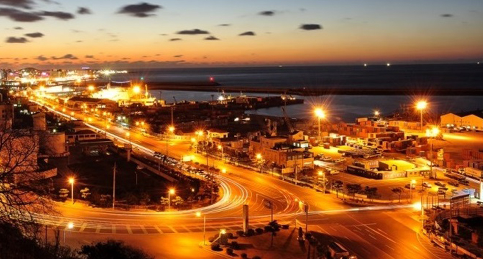 Jeju harbor breakwater construction